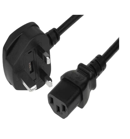 1.5Ft  3-Pin Desktop Power CableBlack & White – Power Cord for PC, Monitor, Printer, UPS & Electronic Devices