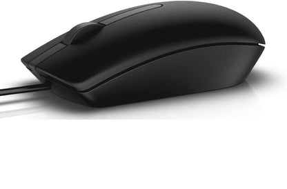 Dell MS116-BK USB Wired Optical Mouse – High Precision 1000 DPI, Ergonomic Design, Smooth Scroll Mouse for Laptop & Desktop (Black)