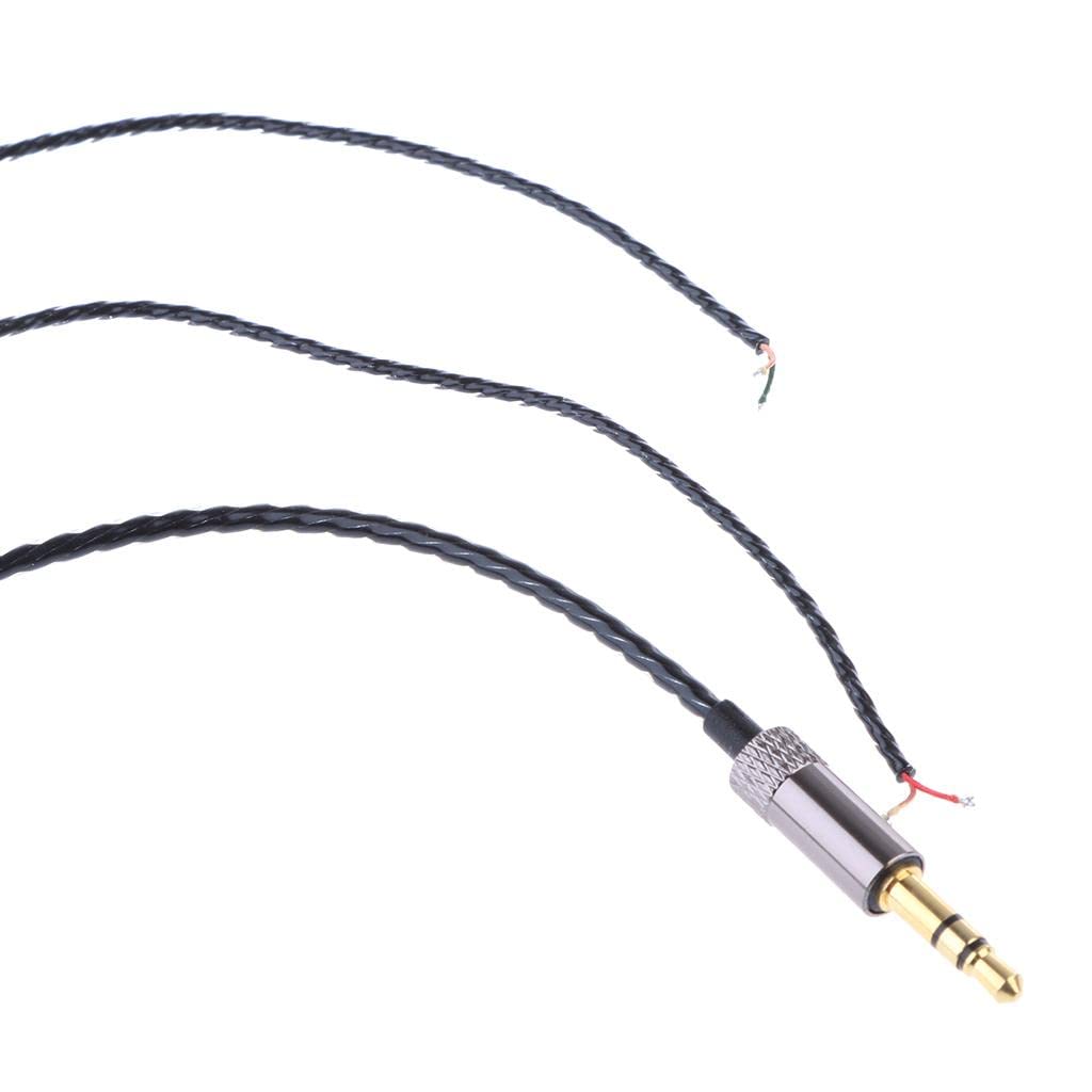 Copper Wire Core Earphone Audio Cable Replacement | Durable DIY Headphone Repair Wire Line | High Quality Black & Gray Audio Connector Cable