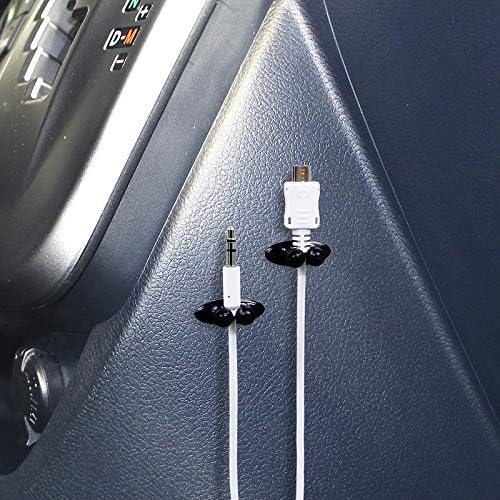 8 Pack Cable Clips with Strong 3M Adhesive – Car Wire Organizer Clips for Home, Office & Vehicle | Self-Adhesive Cable Management Holders