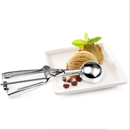 Heavy Duty Stainless Steel Ice Cream Scoop – Perfect for Ice Cream, Mashed Potatoes & Fruit Balls