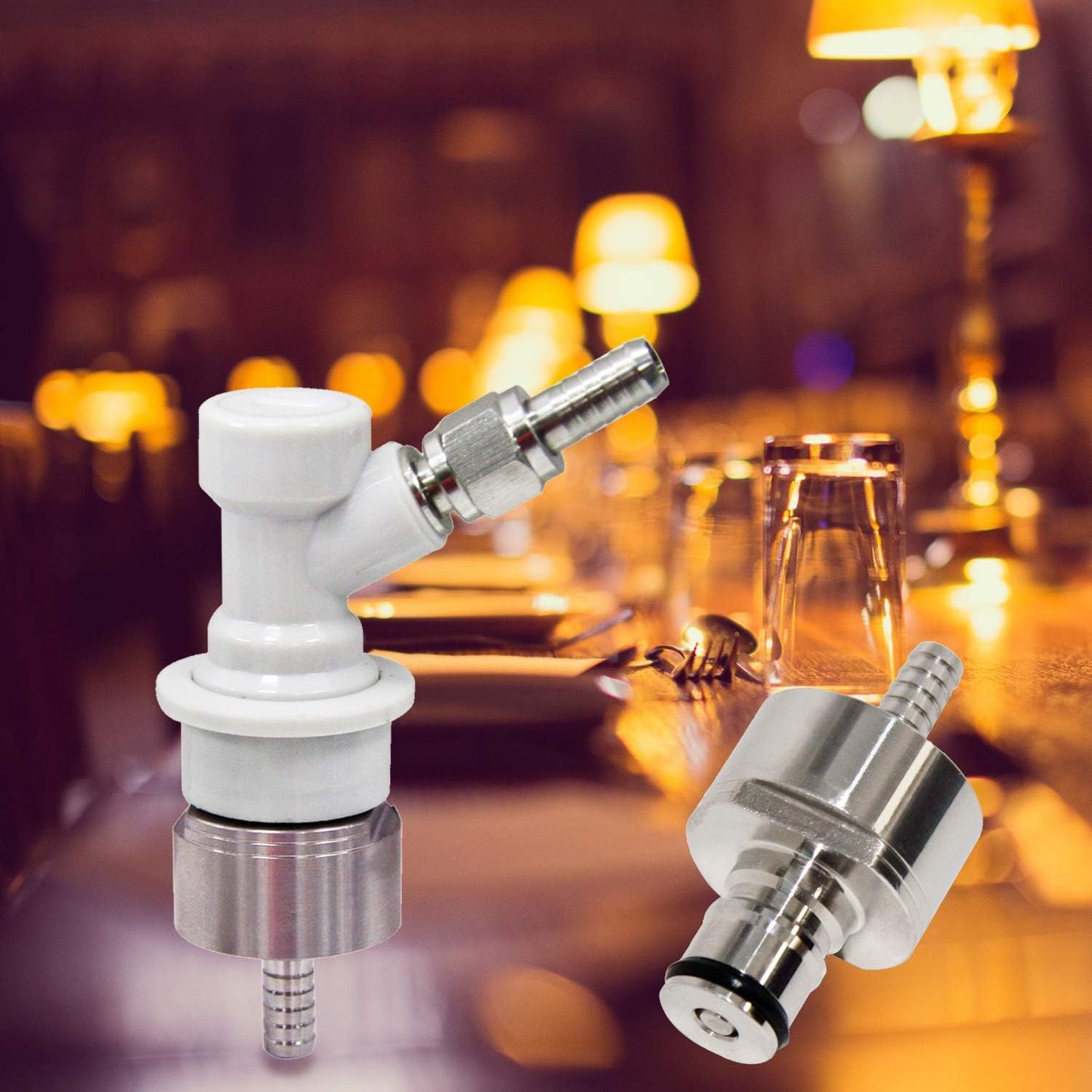 Bottle Carbonation Cap with 5/16" Barb – Reusable Soda Carbonator Cap for Soft Drink Bottles, Beer & Sparkling Water Maker with Silicone Rings