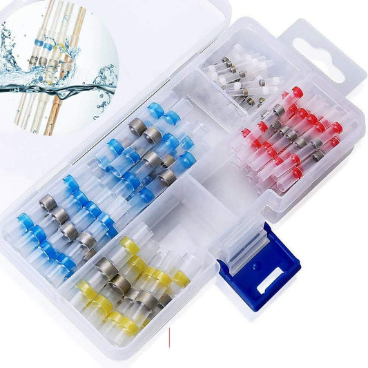 100/50 Pcs Heat Shrink Slave Solder Seal Wire Connector Butt Water proof Water Seal Universal For Cables Joints