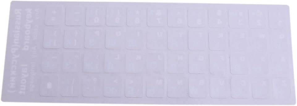 PCS Russian Keyboard Stickers with Non-Transparent Black Background & White Letters for PC/Computer/Laptop