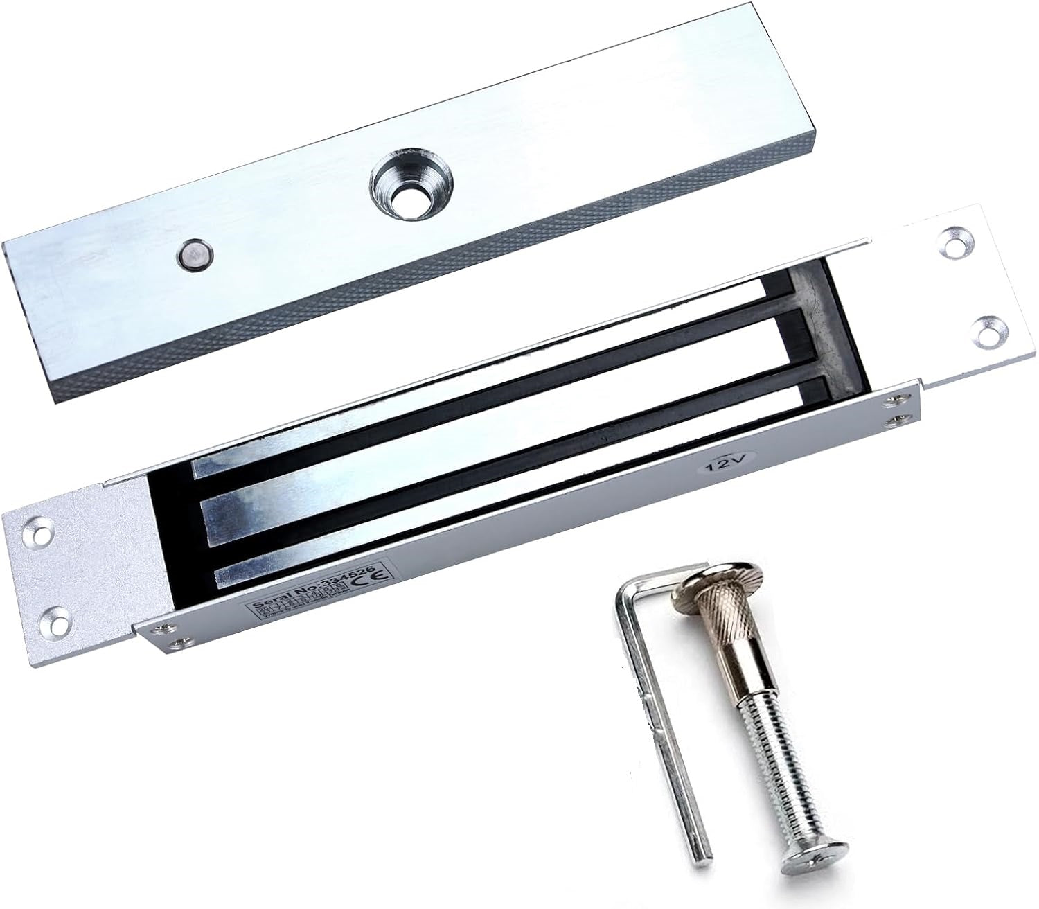 🔐 180KG / 350 lbs Single Door Magnetic Door Lock  DC 12V | High-Strength Access Control Magnetic Lock