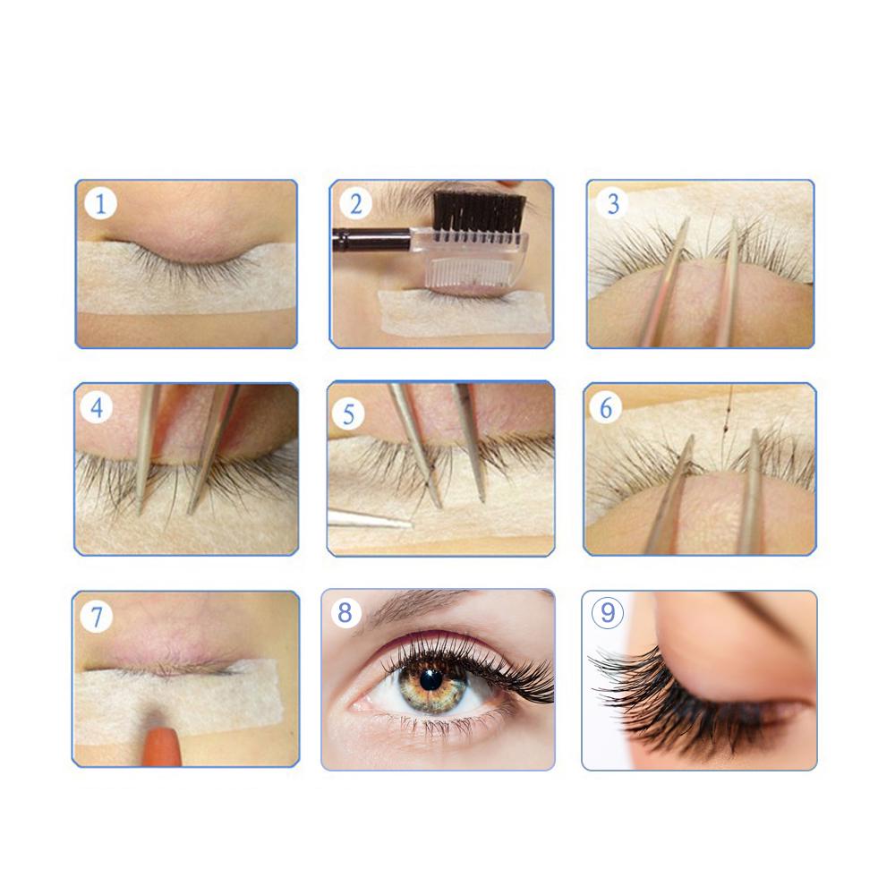 Nesura Eyelash - Tufts of artificial eyelashes - Premium - 12 mm Natural Makeup Individual Eyelash Extension Cosmetic False Eyelashes 60 cluster