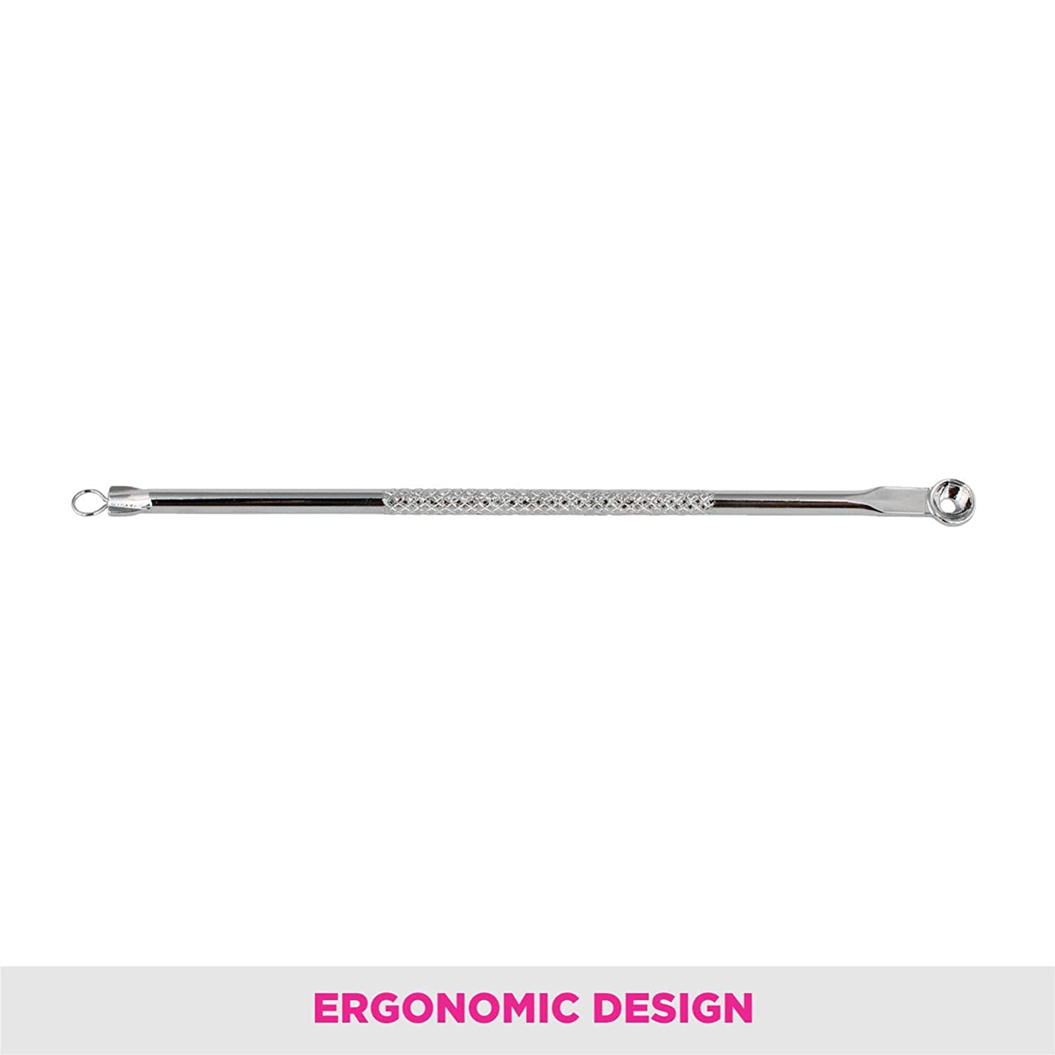 2 Pcs Silver Blackhead Comedone Cleaner Clean Remover Acne Blemish Pimple Extractor Tool Face cleaning care needle cleanser 12.5 CM