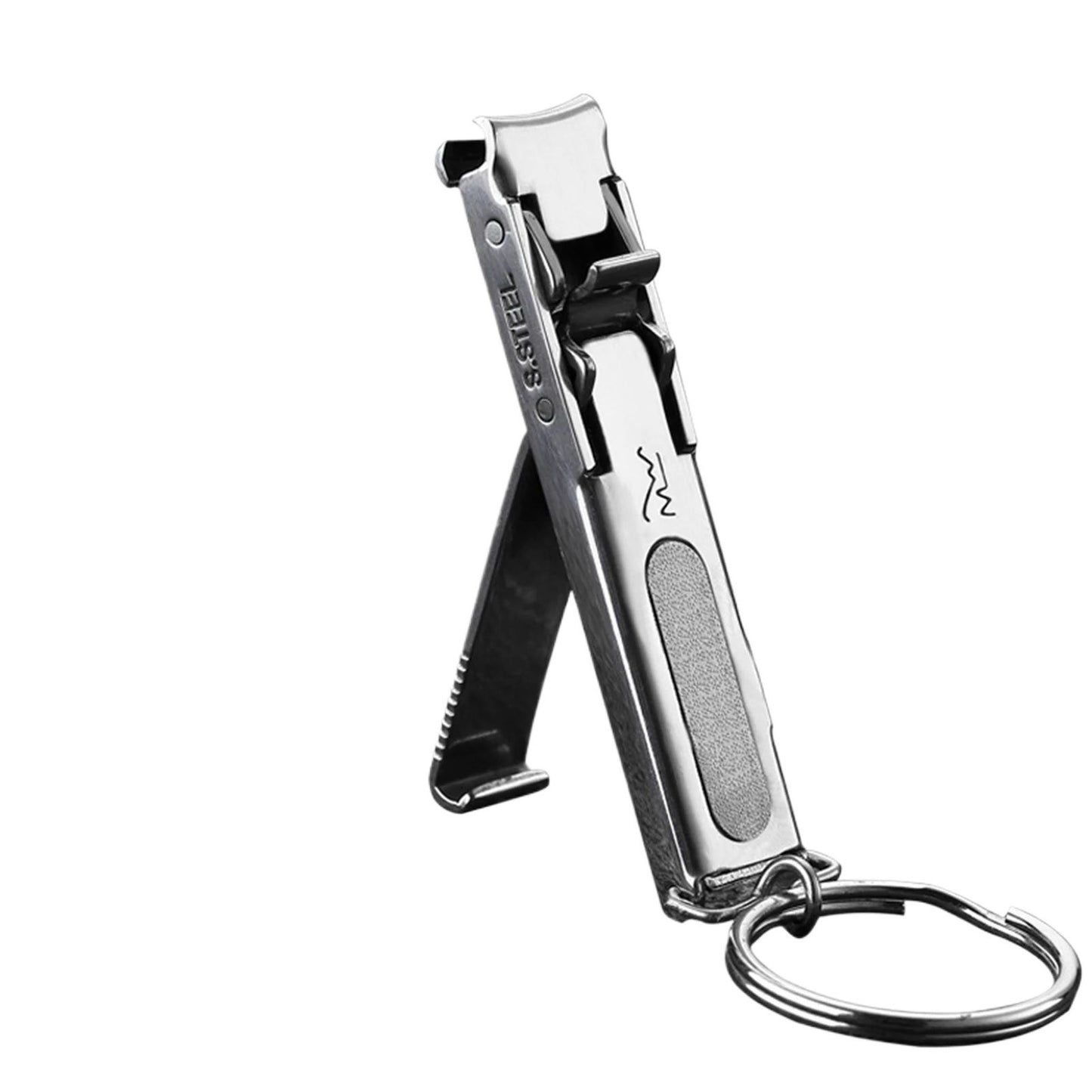 Mini All-Steel Foldable Nail Clipper – Ultra-Thin Portable Travel Nail Cutter with Keychain | Stainless Steel Manicure Tool for Hands & Toes