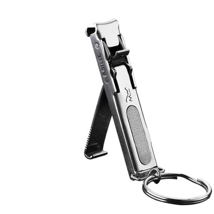 Mini All-Steel Foldable Nail Clipper – Ultra-Thin Portable Travel Nail Cutter with Keychain | Stainless Steel Manicure Tool for Hands & Toes