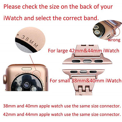 Rose Gold Strap For i Watch Bands 38mm / 40mm Women Watch Band Stainless Steel Replace Strap For Iwatch Series 4 3 2 1