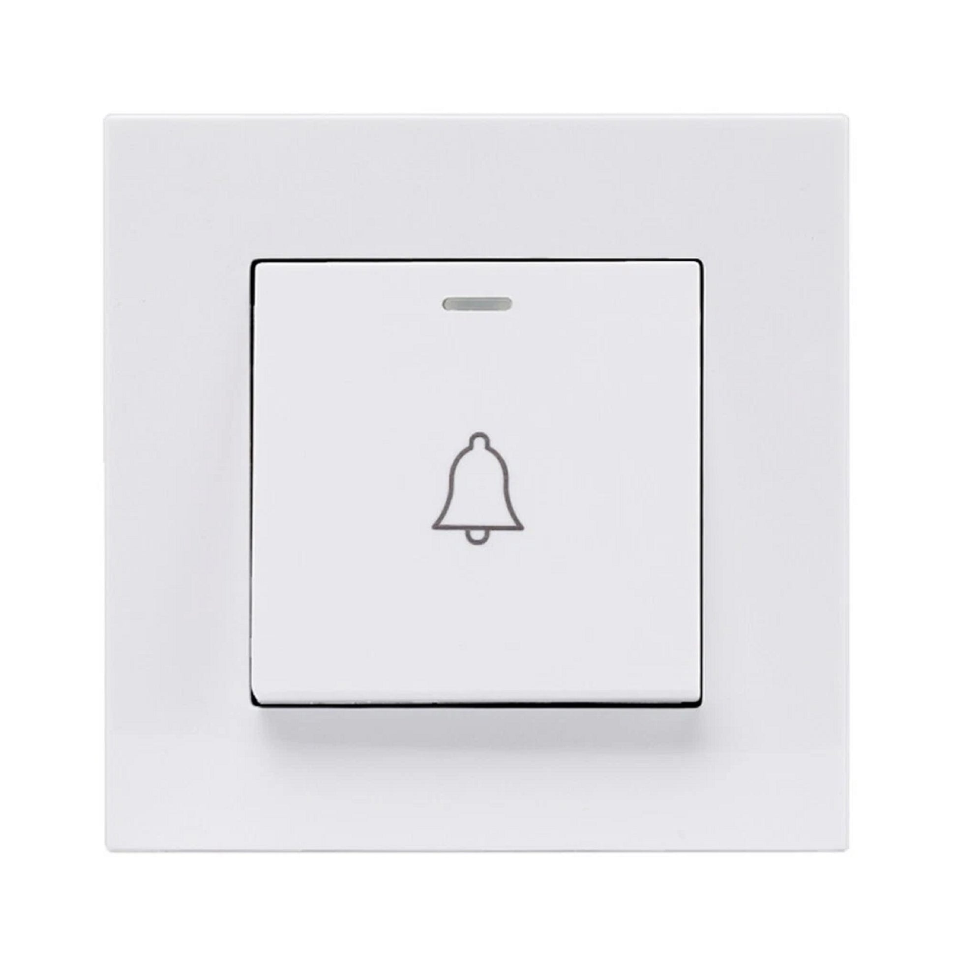 1pcs Doorbell Push Button Switch Wall Square White AC 200V 250V 10A