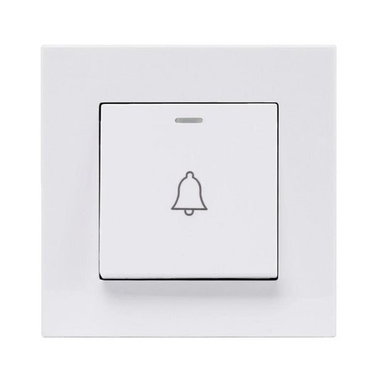 1pcs Doorbell Push Button Switch Wall Square White AC 200V 250V 10A