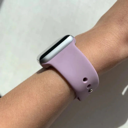 new fashion color full Bright Sports Silicone I Watch Band – Light Purple 42mm 44mm 45mm 49mm  with lock