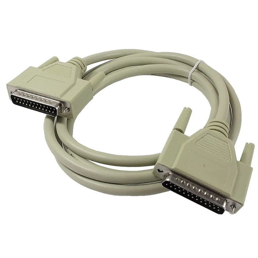 DB25 Male to Male Printer Cable 2.5 Meter – 25 Pin Serial IEEE-1284 Parallel Cable A/A Type, 18 Twisted Pairs, High Speed Data Transfer Beige