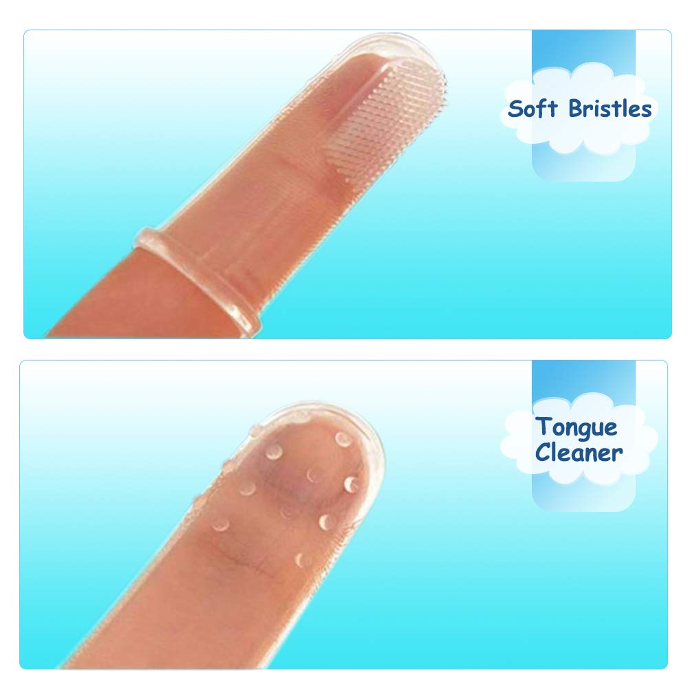 1Pcs Baby Kids Finger Toothbrush with case Silicone Soft Safe Gum Brush Children Teeth Clear Massage Deciduous Baby Training Tooth Brush