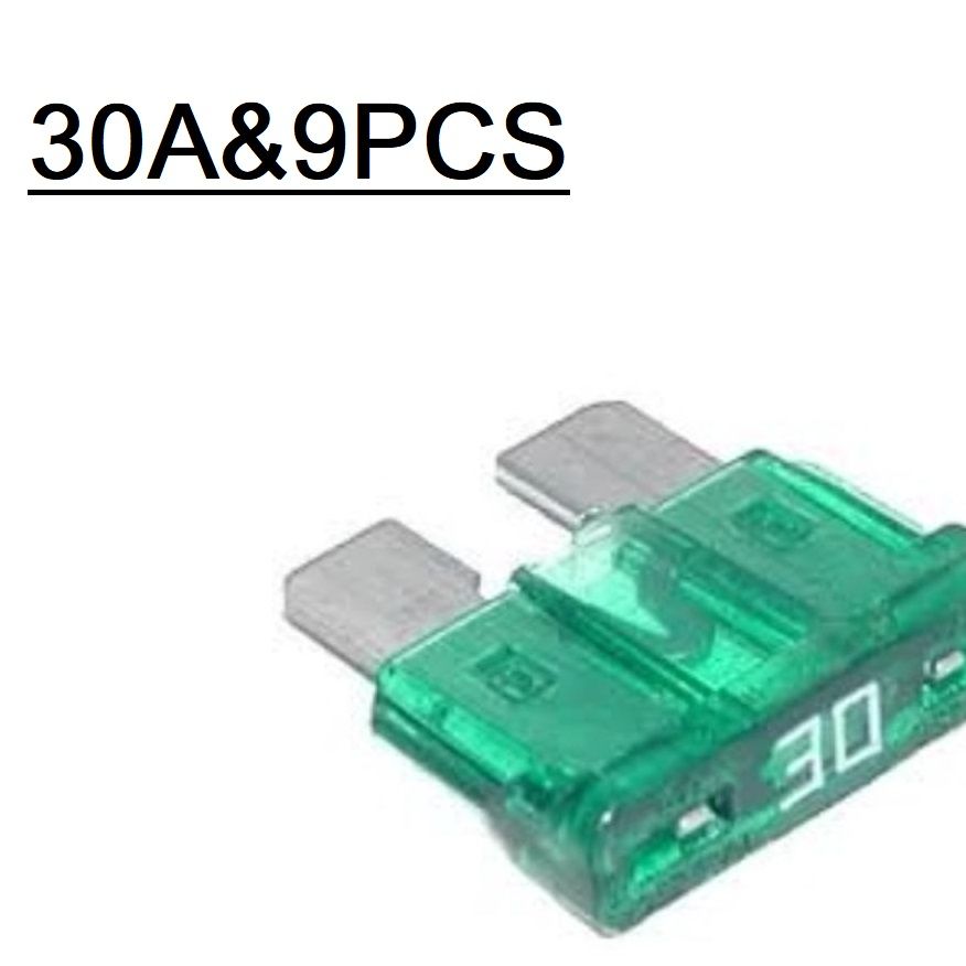 30A 10CS Standard Size Car Auto Blade Fuse, 30A 10 Pcs Amp Blade Fuse Car Auto Accessories