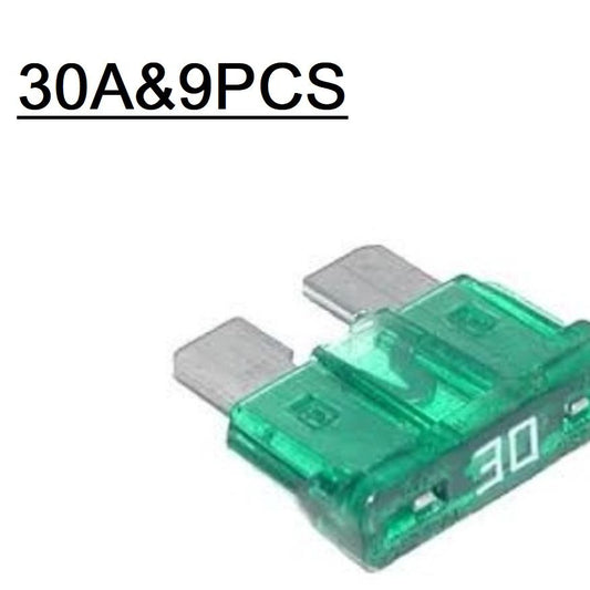 30A 10CS Standard Size Car Auto Blade Fuse, 30A 10 Pcs Amp Blade Fuse Car Auto Accessories