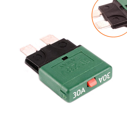 30A25A Automatic Fuse / Medium Reset Fuse Circuit Breaker / Overload Protector / Insert Fuse Plug (Color: Green)