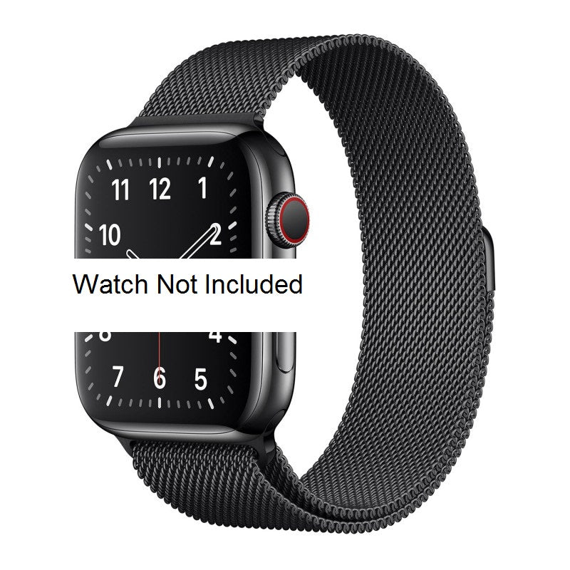 I Watch Strap Milanese Loop Band iWatch 38mm / 40mm / 41mm Space Black