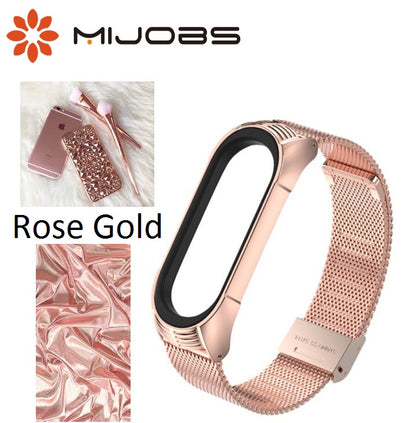 MIJOAS Milanese Strap TF for miband 3/4 Metal Bands
