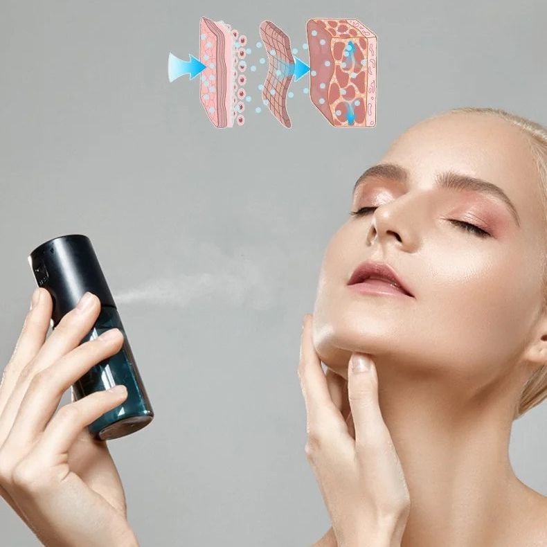 MIPOW Mini Portable Humidifier Nano Mister Rechargeable Facial Steamer Beauty Spray Hydrating Device