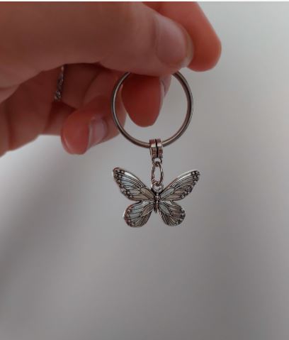 2 pcs Butterfly Charm Keychain best friend gift