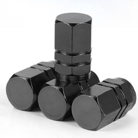 Universal Wheel Tire Valve Stems Air Dust Cover Screw Caps Car Bike 4pcs