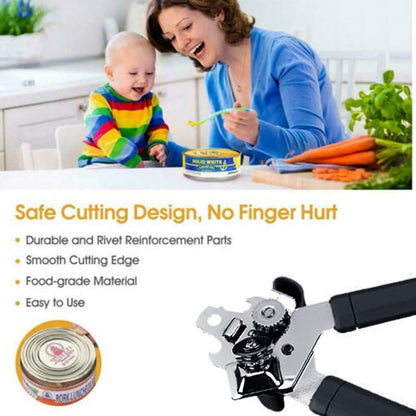 Heavy DuCan Opener Stainless Steel Professional Tin Can & Beer Opener | Manual Multipurpose Bottle Opener