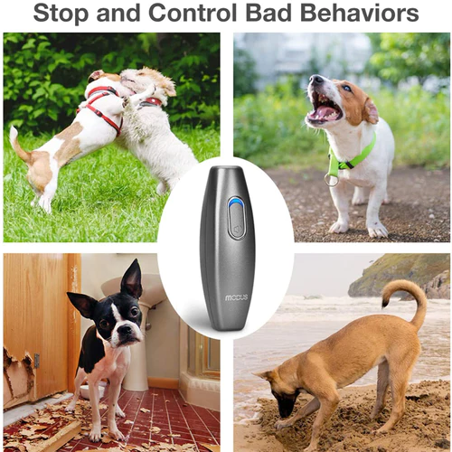 MODUS Bark Control Device - Anti Barking Device, 2-in-1 Dog Training Tool, 16.4 Ft Large Control Range, Safe to Use, Dog Silencer Dogs, Ultrasonic Dog Whistle Indoor&Outdoor