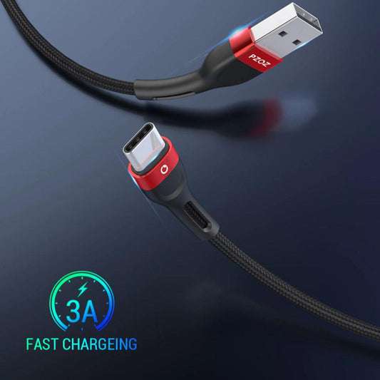 PZOZ USB Type C Cable Fast Charging Wire Data Cord USB C Cable  For Samsung Xiaomi Mi Redmi Mobile Phone