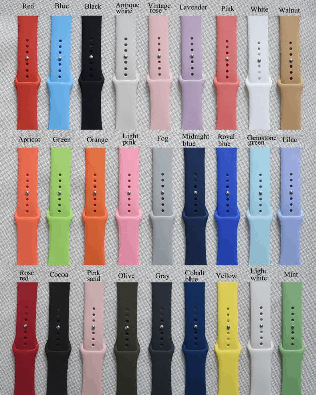 ⌚ 41mm | 40mm | 38mm Silicone Smart Watch Strap  A-Quality with Lock | Compatible with 41mm 40mm 38mm