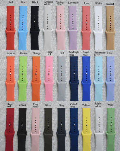 ⌚ 41mm | 40mm | 38mm Silicone Smart Watch Strap  A-Quality with Lock | Compatible with 41mm 40mm 38mm