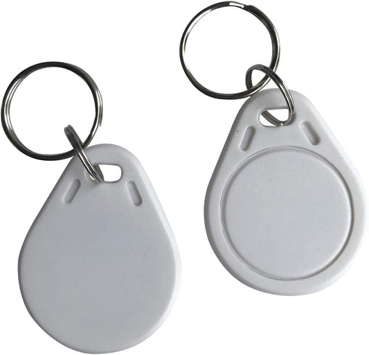 5 Pcs YARONGTECH RFID Key Ring 13.56Mhz Access Control Tags IC Card Keychain Token Key (White)