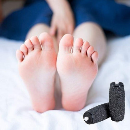 2 Pces Foot Pedicure Machine Replacement Roller Head with Diamond Crystals wet & Dry Foot Scrubber Dead Skin Tool