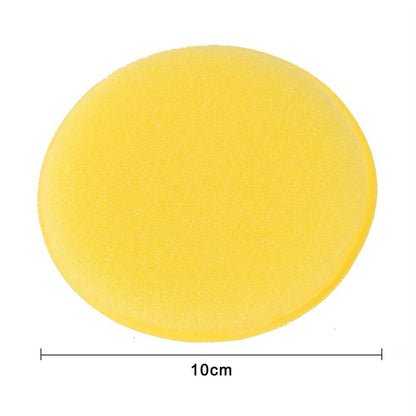 Round Shaped 4 inch Dia Sponge Wax Applicator Pads Yellow