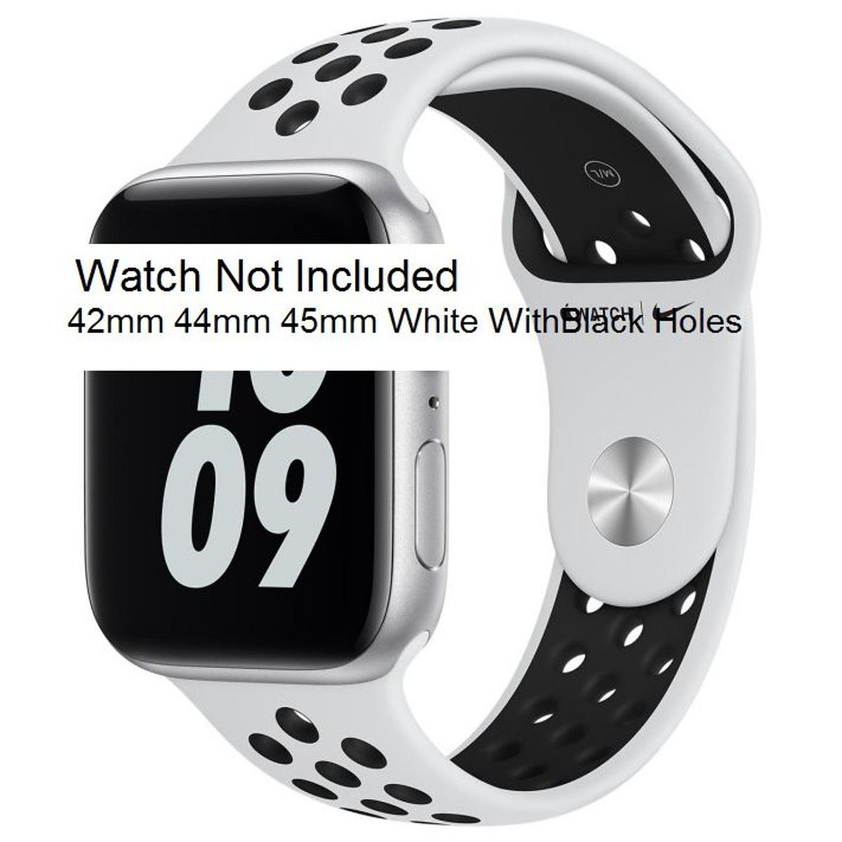 Sport Band i Watch N Watch 42mm / 44mm / 45mm / 49mm Pure Platinum / Black Strap