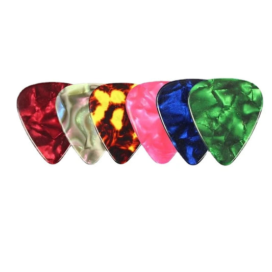 6PCS Guitar Picks Plectrum Set Celluloid Smooth Picks for Acoustic & Electric Guitar