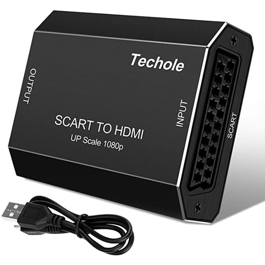 Techole HS310-BK Aluminum Scart to HDMI Converter