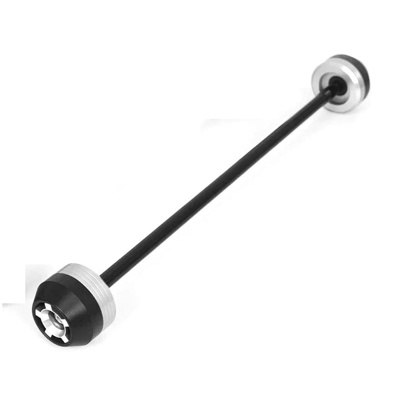 Motorcycle Front & Rear Axle Slider Crash Protector 29cm – Wheel Protection Guard for Tuono V4 / V4R 2012–2021 (Silver) – Single Piece