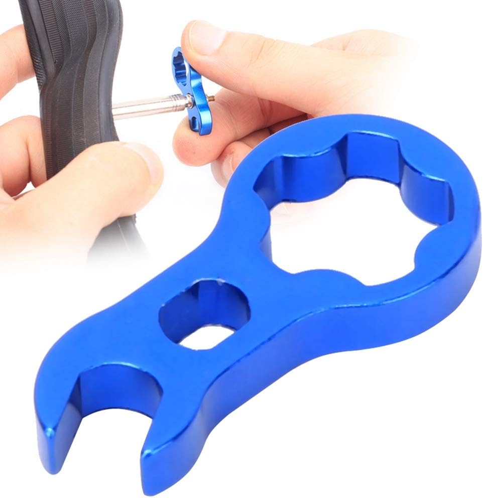 Bike Valve Nuts for Presta Valve – Aluminum Alloy Bicycle Inner Tube Valve Nut Set with Wrench Tool for Mountain & Road Bikes
