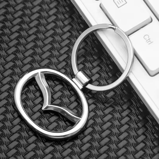 Premium 3D Stainless Steel Car Logo Keychain – High-Quality Metal Key Ring for Car Lovers, Mazda, Honda