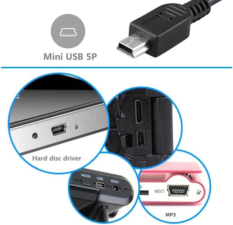 🔌 DC 5V Mini USB Pin Wall Charger Adapter – Compact Power Adapter (Black)