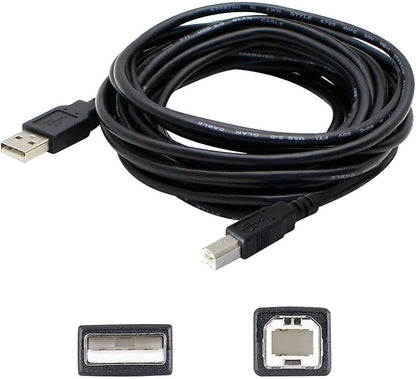 USB Printer Cable USB 2.0 A to B – High-Speed Data Transfer Lead for Printers & Scanners – Compatible with HP, Epson, Brother, Canon, Samsung & More – Black