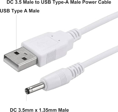 **🔌 USB to DC 3.5mm Charging Cable – USB-A Male to 3.5mm Power Connector  5V Power Supply Adapter for USB HUB, Mini Speakers, LED Lights &amp; More**