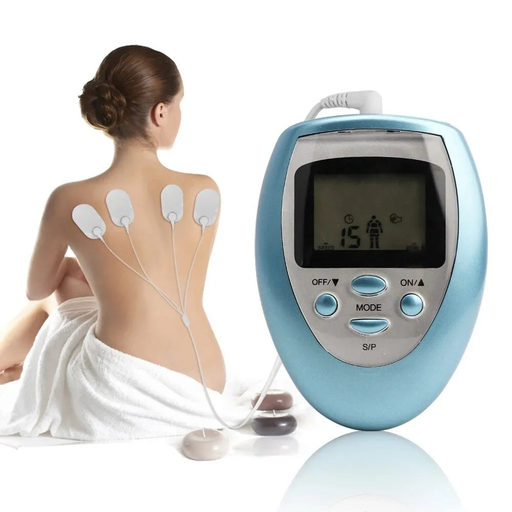 High Quality TENS Digital Therapy Machine with Battery & User Manual – Portable Electric Full Body Massager for Neck, Back, Shoulders, Waist & Feet