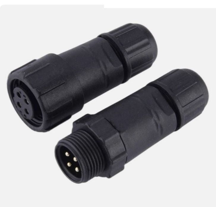 4 Pin Male Female Waterproof Cable Connector Set – Outdoor Wire Harness Adapter Socket for Boat, Marine & Automotive Use