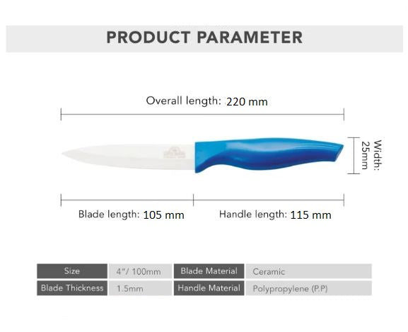 4" Ceramic Knife Kitchen Knife for meat fruit vegetable and bread