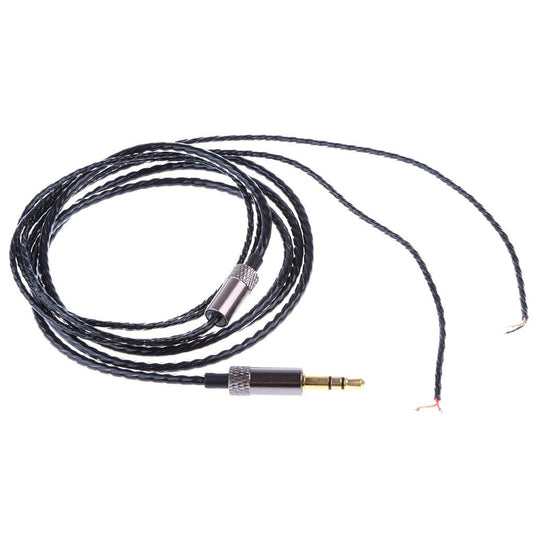 opper Wire Core Earphone Audio Cable Replacement | Durable DIY Headphone Repair Wire Line | High Quality Black & Gray Audio Connector Cable