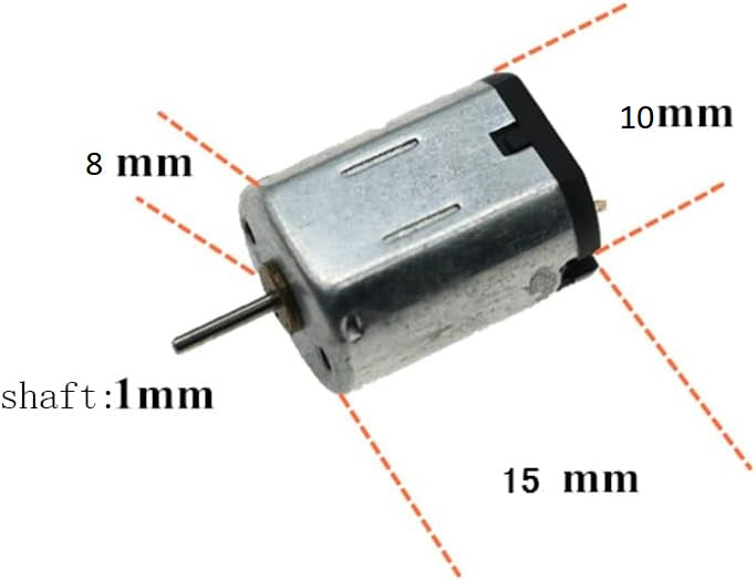 Mini 8mm*10mm FF-M20 Metal Brush Motor DC 3V 3.7V 5V 6V High Speed Engine for Precision Digital Camera Equipment Toy DIY Car Boat Gear Cameras, toys, beauty , massage tools, vibrators, locks Model M20FF-10100
