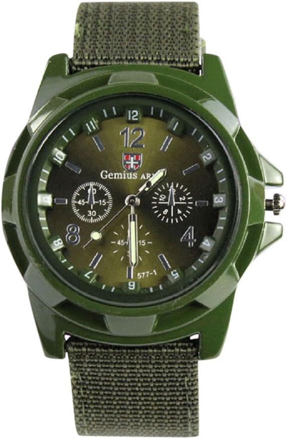 Bokeley Watch, Men's Watch Fashion Gemius Army Racing Force Military Sport Men Official Fabric Band Watch (F)